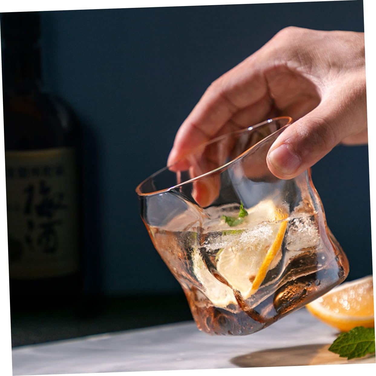 Gobelet à Boire en Verre 2 Pcs, Verre Simple pour Usage Quotidien