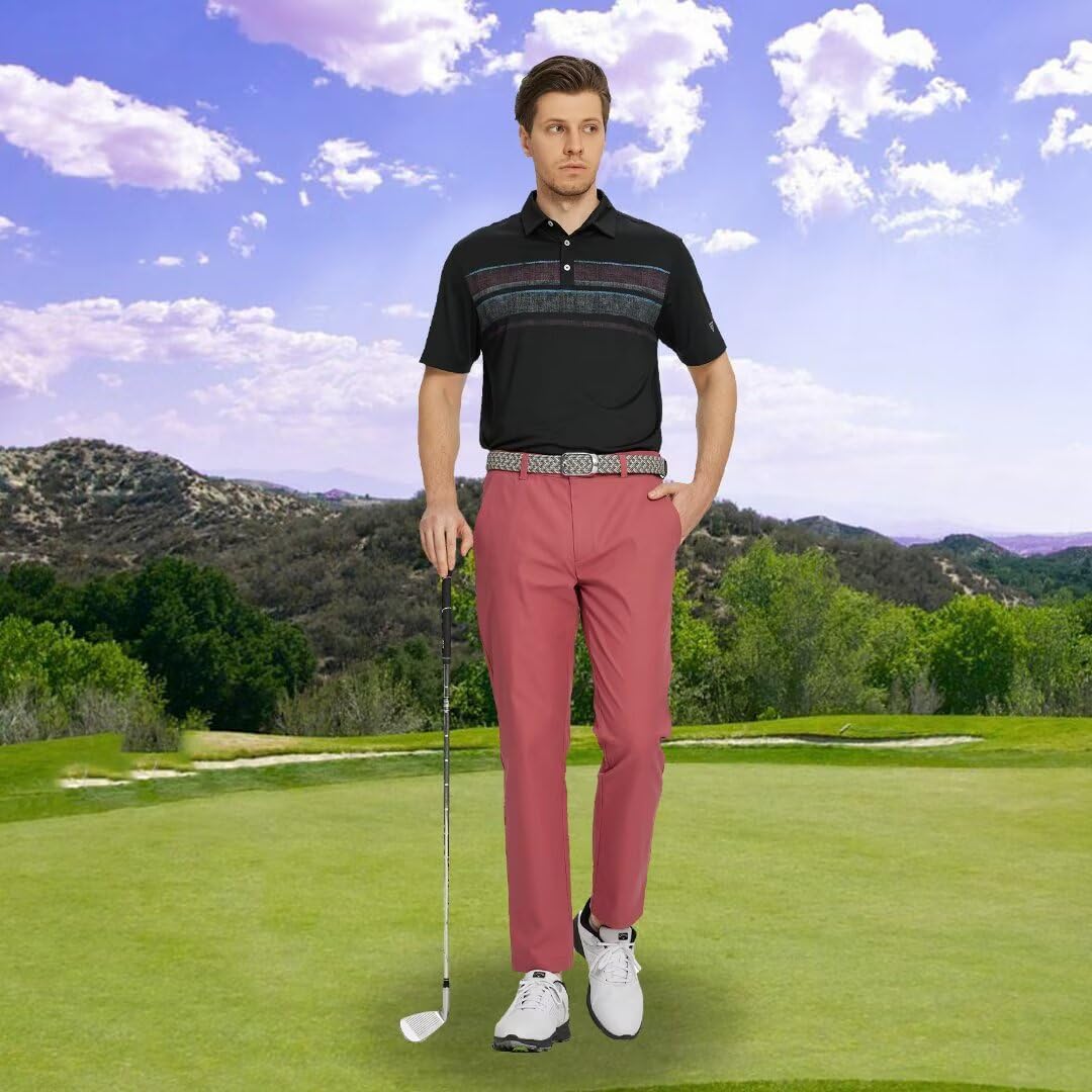 M MAELREG Golf Pants Men Quick Dry - 30"/32"/34" Stretch Lightweight 5 Pockets Water-Resistant Casual Mens Dress Pants - Image 2