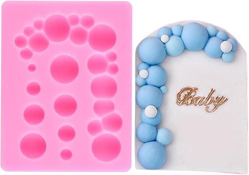 Miniatura 5 de ZiXiang Moldes semicirculares de perlas para fondant, cuerda de cáñamo, molde de silicona para decoración de pasteles, decoración de cupcakes,