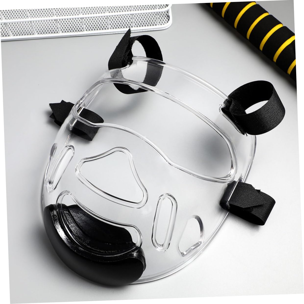 FOMIYES Maschera da Taekwondo e Karate 2 Pezzi Protezione Viso Staccabile, Equipaggiamento Protettivo Sportivo Leggero e Durevole e Adulti, Guardie di Karate per Sparring e Allenamento