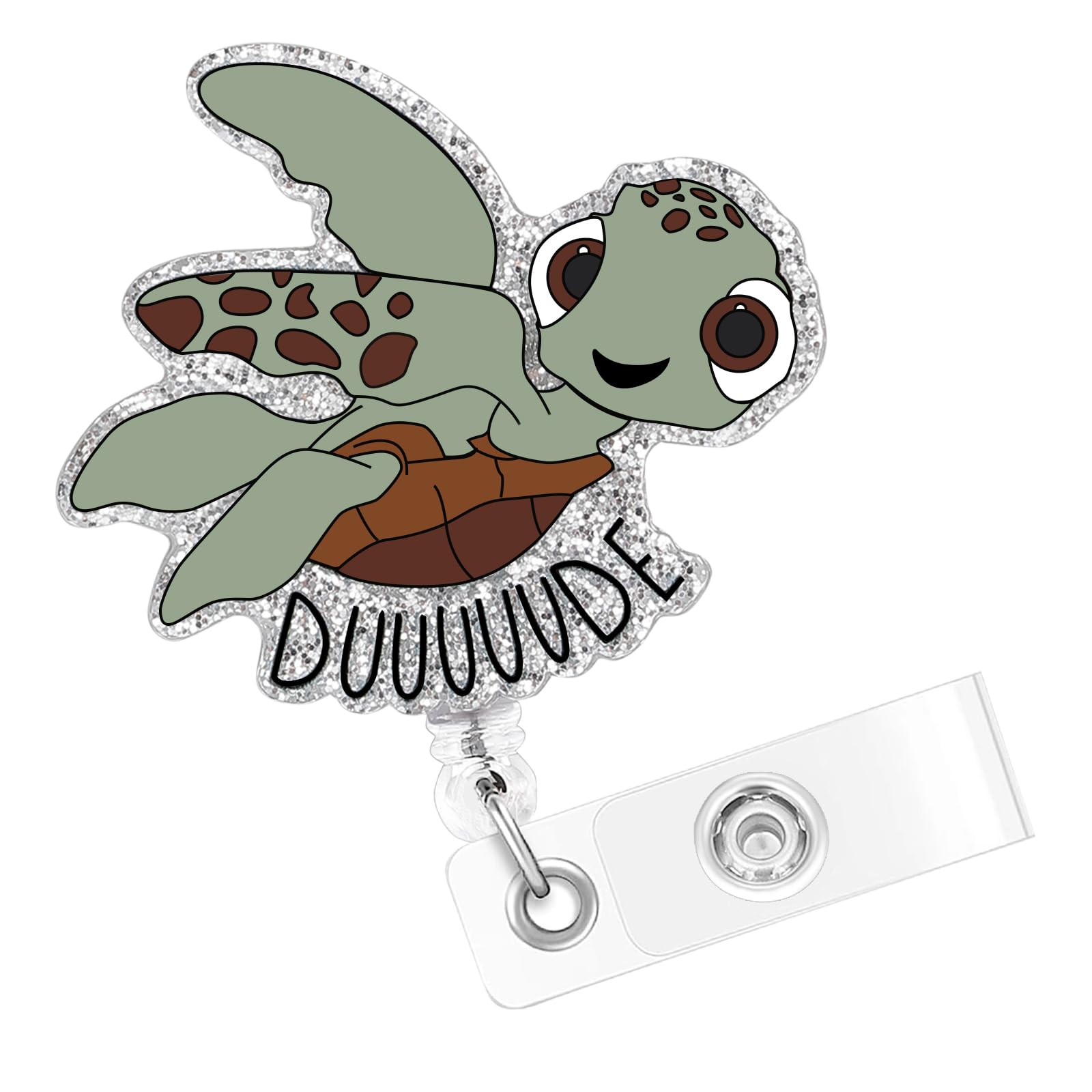 Turtle Badge Reel, Cute Badge Reels, Name Badge Holder Reel ID Clip, Funny Badge Reel for Nurse Office Worker Teacher Student, Nurse Badge Holder with