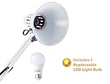 Bostitch Office VLF100-WHT Swing Arm Desk Lamp with Clamp Mount, 36" Reach with Multi-Joint Adjustment, Includes Replaceable LED Bulb (VLF), White – view 2