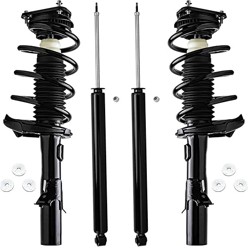 Miniatura 60 de Detroit Axle - Kit de amortiguadores de 4 puntales para Ford Escape 14-19, 2 puntales delanteros con resorte helicoidal 2 amortiguadores traseros