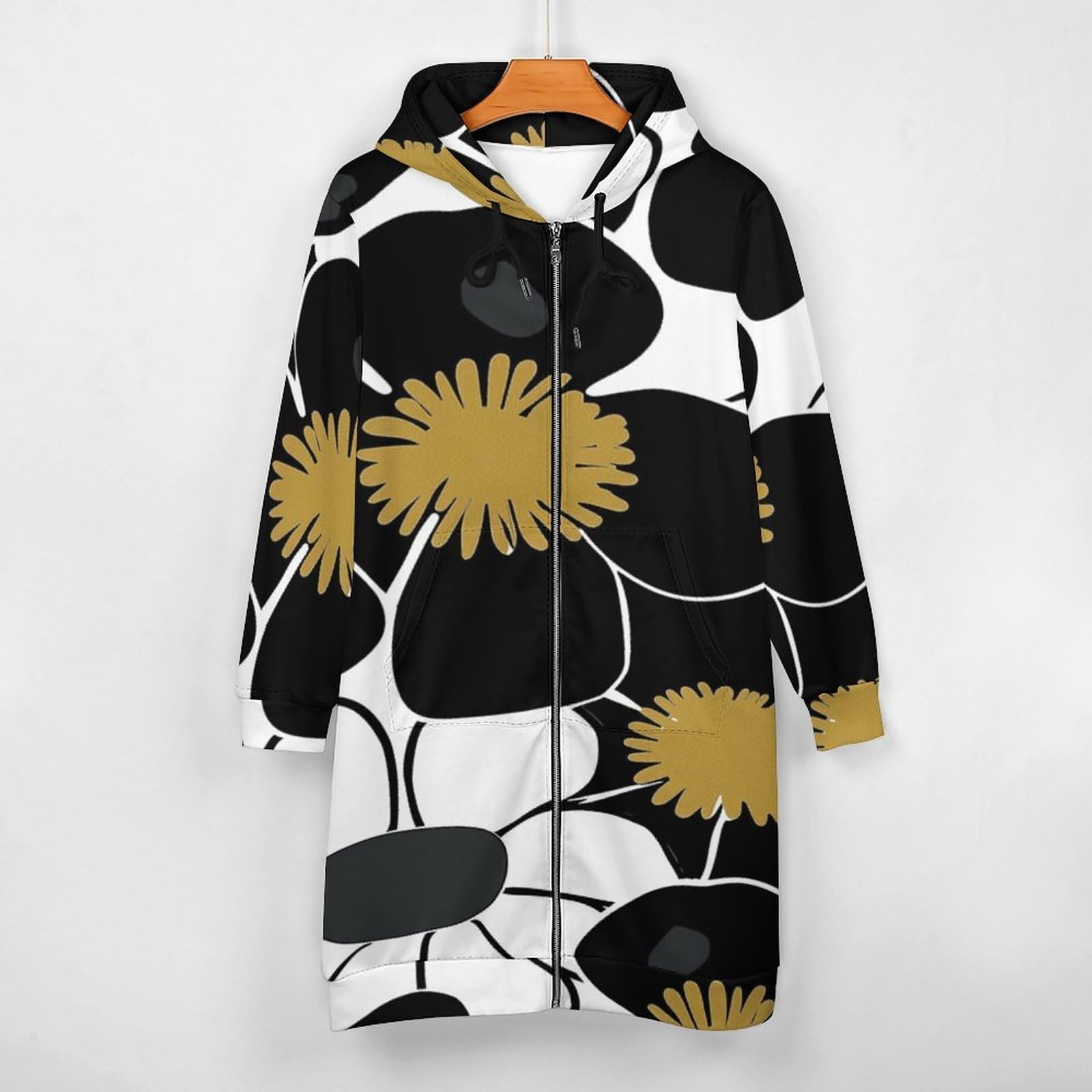 Felpa Donna con Zip Felpe Sportiva con Tasche E Cappuccio Petali Minimalisti Morbida Invernale Giacca Regolabile Confortevole per Uso Quotidiano Casual