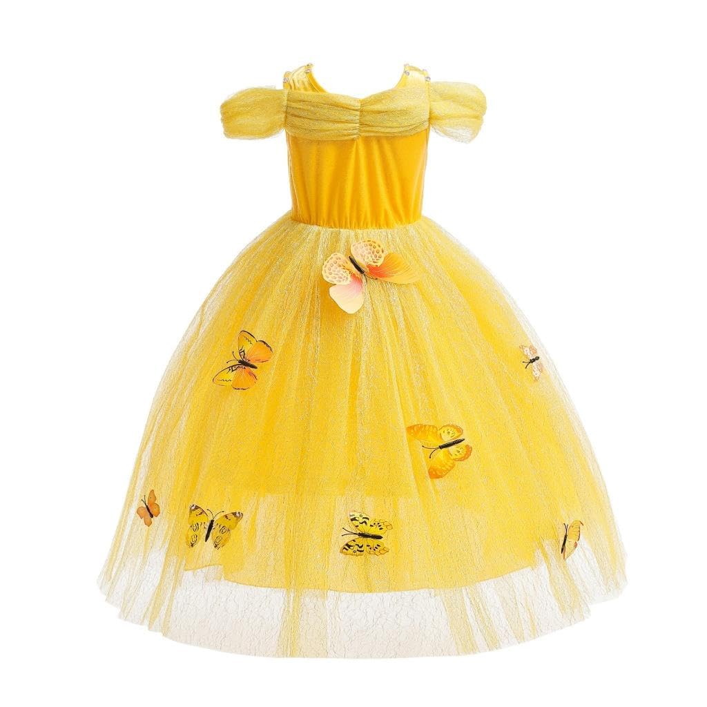 Dressy Daisy Baby Girls' Princess Fancy Dress Up Costume Christmas Halloween Outfit Butterfly Size 24 Months Yellow