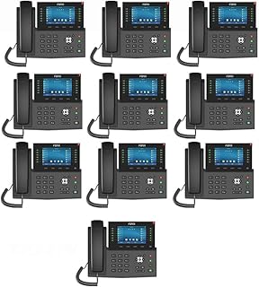 Fanvil X7C High-End Enterprise IP Phone 20 SIP Lines with Dual Gigabit Ports and Integrated PoE and WiFi Connectivity (10-Pack)
