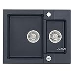 Alveus Kitchen Sink Made of Granite with Single and a Half Bowl Rock 80-Twilight 4218005
