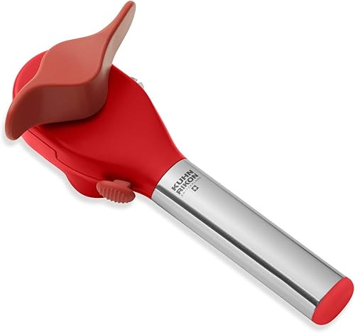 Kuhn Rikon Elevador de tapa de seguridad de lujo 70 x 20 x 30in rojo y plateado