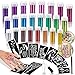 Produktbild INGALA professionelles Glitzer Tattoo Set Kinder und Familien. 24 feine Glitzerpulver Farben, detaillierte Temporäre Tattoos Schablonen und Körperkleber für das perfekte Glitter Tattoo Set