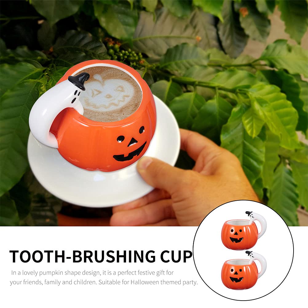 Set Di 2 Tazze a Forma Di Zucca 'Halloween', 500 Ml, Grandi, in