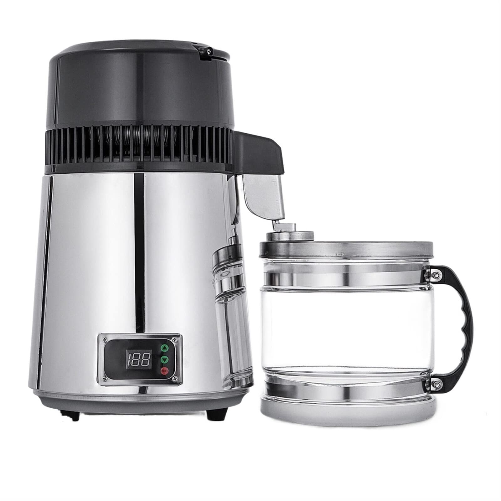 Gqnblvhzupdm Slivery 4L Water Distiller Filter Machine Distilled Distillation Purifier Moonshine Apparatus Diy Dispenser Kit For Home Appliance,High Stability(Slivery)