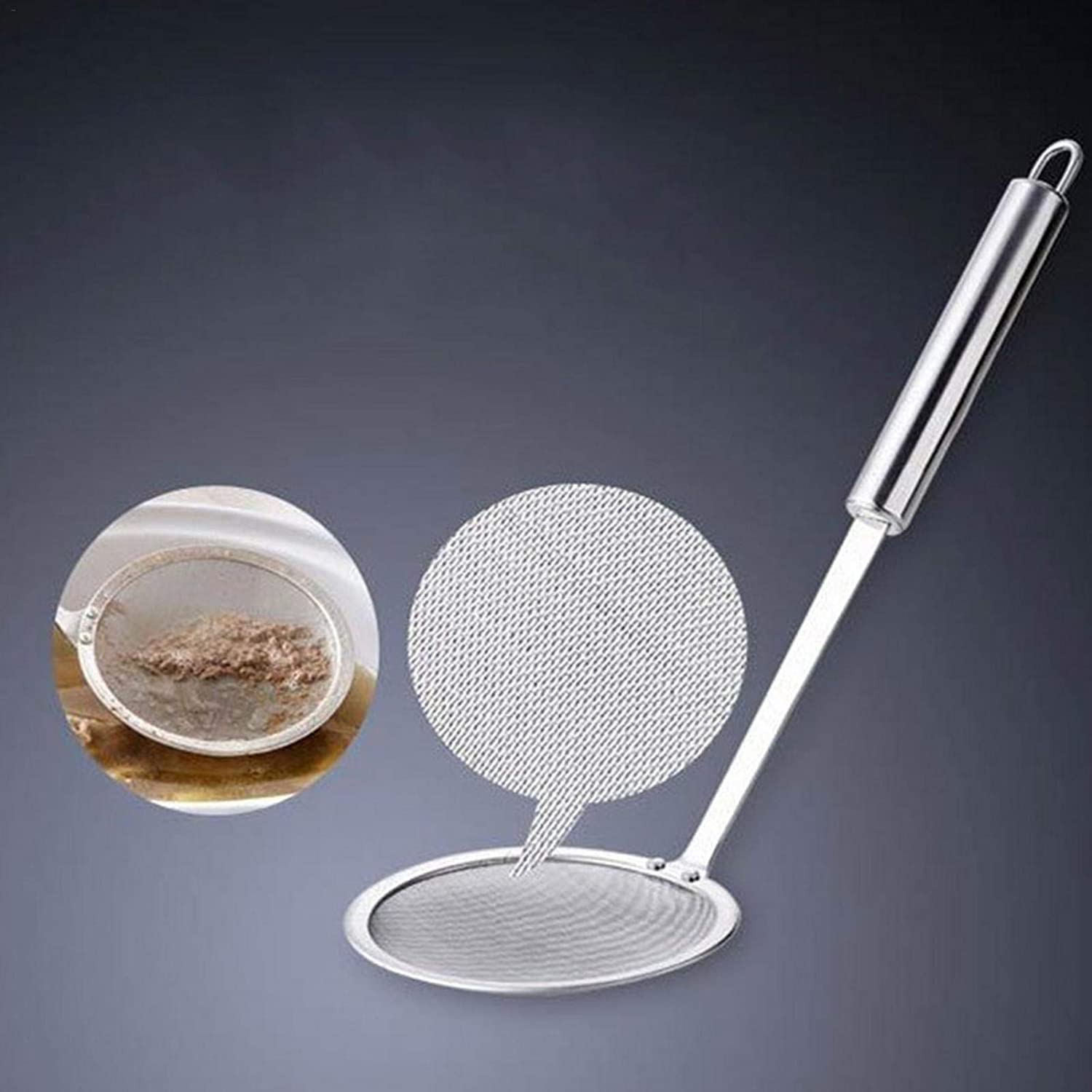 Filtre À Cuillère Passoire, Cuillère À Écumoire En Acier Inoxydable Avec Long Manche, Outils De Cuisine Pour Friteuse À Écumoire À Huile Pour Marmite, Écume Les Graisses
