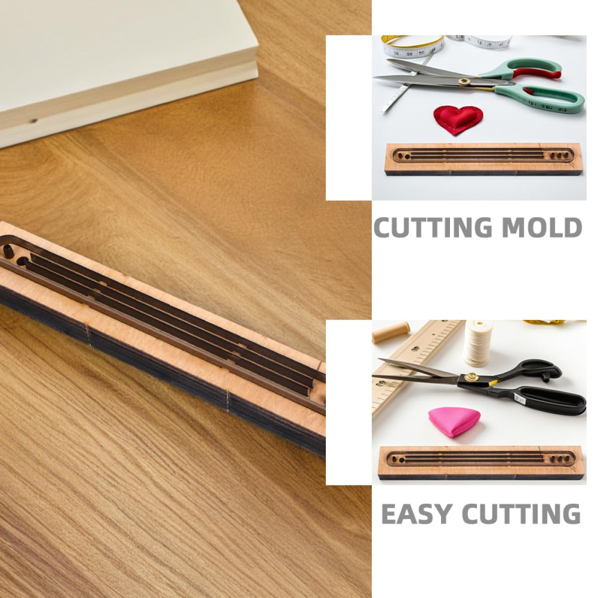 VINTORKY Troqueles de Metal Juego de 2 para Cortar Pulseras de Cuero de Tres Hilos Herramienta Versátil y Fácil para Proyectos DIY de Artesanía en Cuero