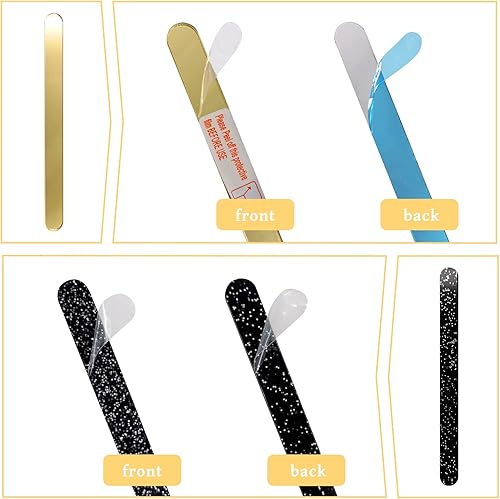 Miniatura 8 de SNAIL GARDEN Palitos de acrílico para tartas 64 unidades de barras de acrílico con purpurina multicolor y palitos de helado de espejo de 45 pulgadas