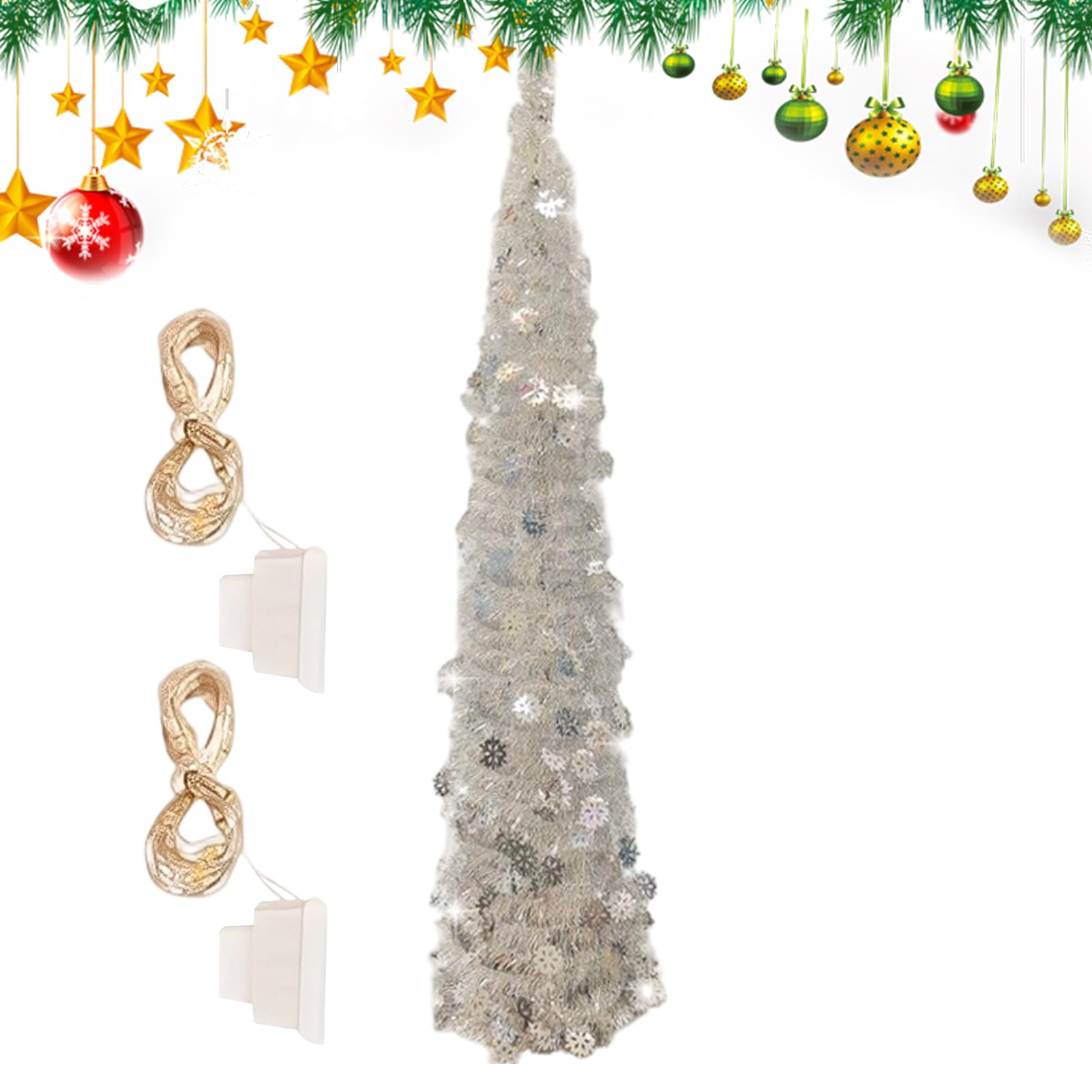 Árbol De Navidad con Luces Decoración Realista 1,5 Metros