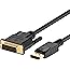 Rankie Verbindungskabel, DisplayPort auf DVI, Vergoldet 1080P DisplayPort DP auf DVI Kabel, 1,8m