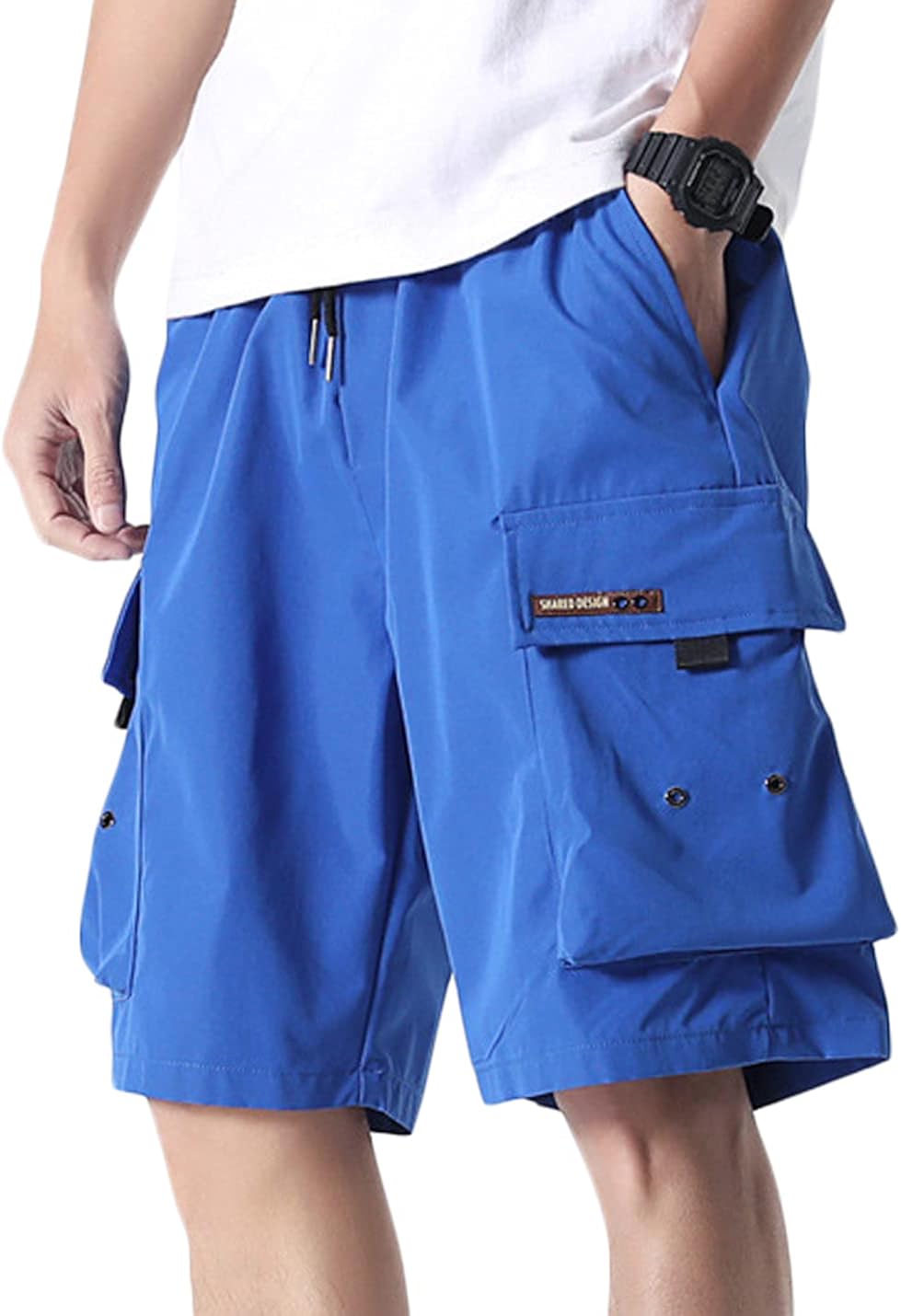 Jenkoon Men's Lightweight Multi Pocket Casual Outdoor Hiking Shorts