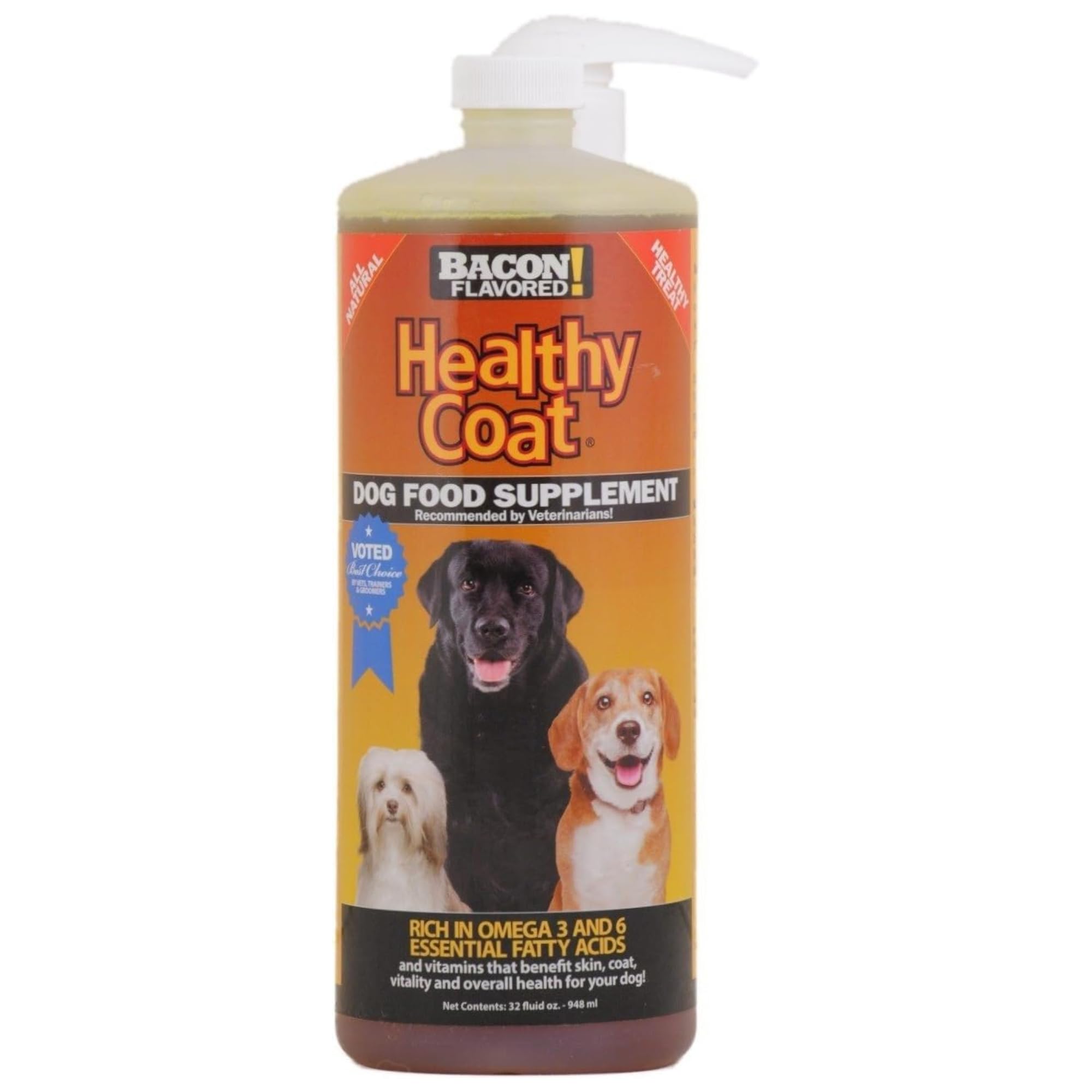 HealthyCoat Dog Food Supplement: Quart. Excessive Shedding, Itching, Hot Spots, Allergies, Immune System