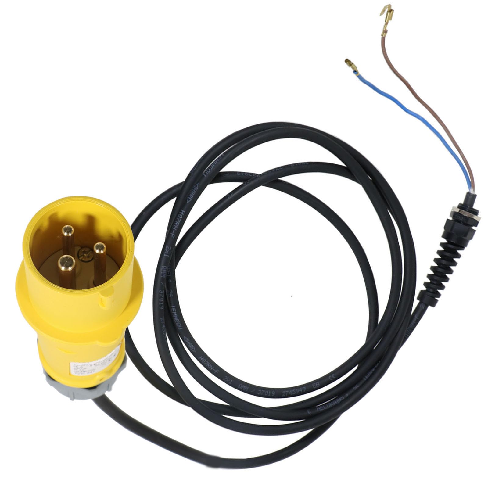 SPARES2GO 110v Cable Power Lead Compatible with Belle Minimix 150 M12 Cement Mixer (3m)