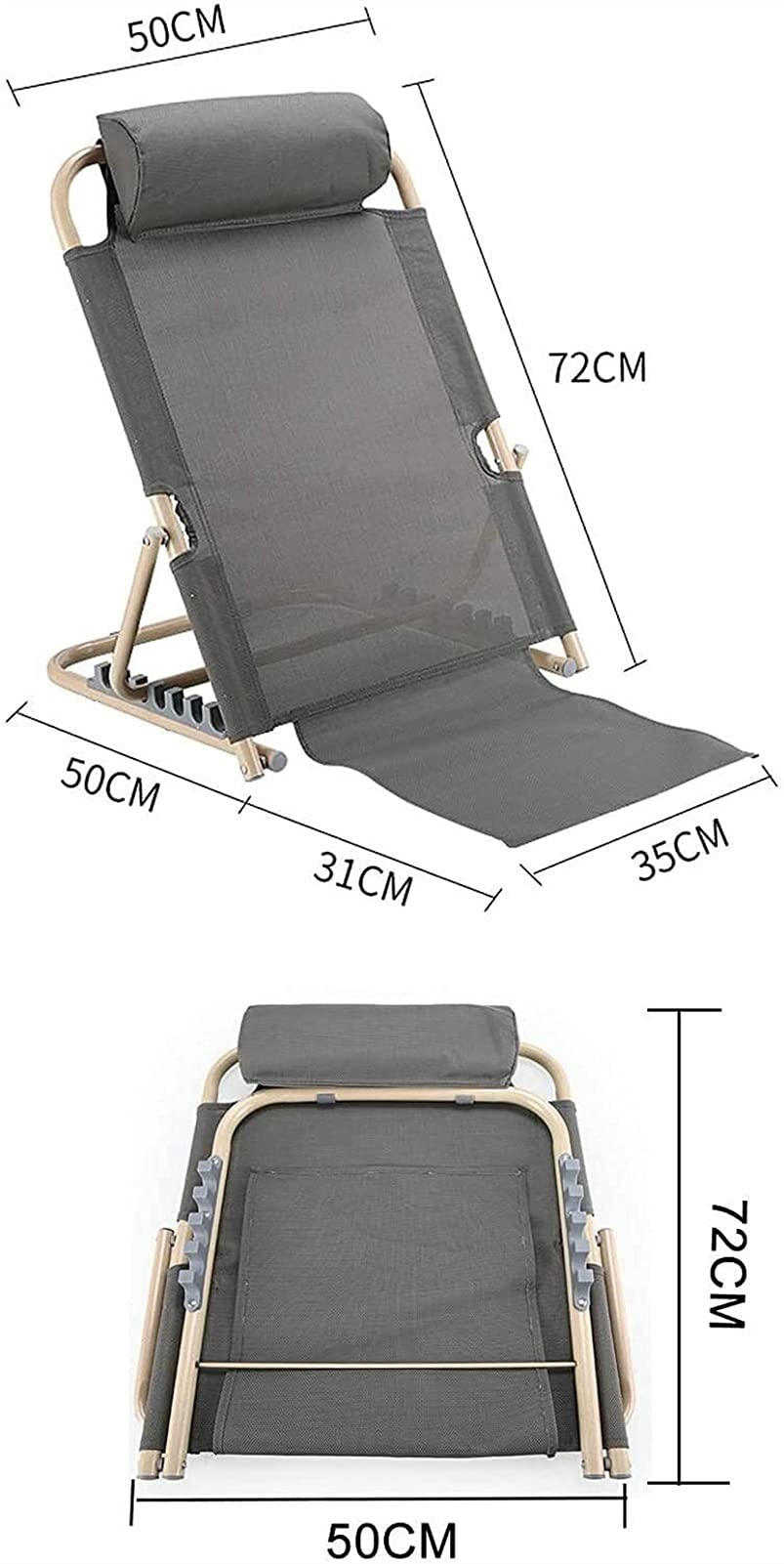 Adjustable Bed Back Rest Adjustable Bed Backrest Adjustable Angle Breathable Bed Backrest Use On Top of Mattress Backrest Frame for Orthopedic Neck Head and Lumbar Support