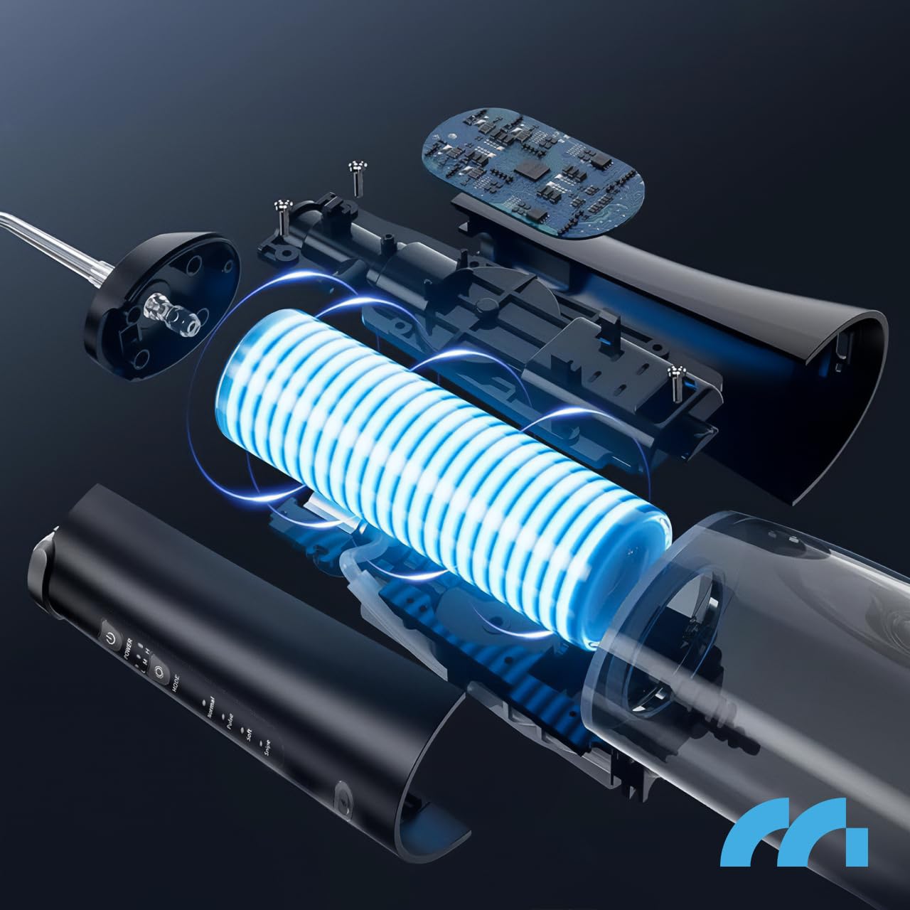 MalTec Irrigador dental eléctrico Toothie X60 150PSI batería 2600 mAh 4 modos de funcionamiento inalámbrico negro bolsa de viaje