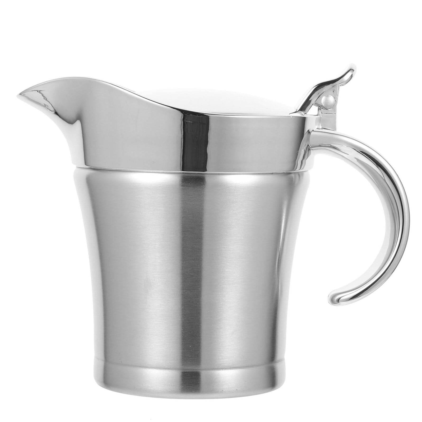 Dispensador de Salsa de Acero Inoxidable de 500ml Vertedor Anti-goteo y Diseño Simple para Servir Hogar y Cocina
