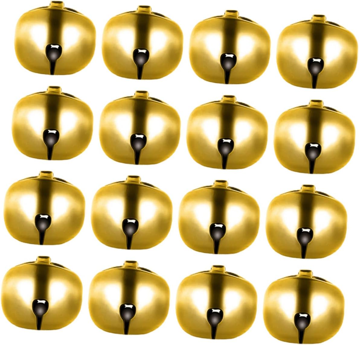 JEWEDECO 60pcs Gold Plated Bells Decorative Xmas Bells Multi-Function DIY Craft Accessory