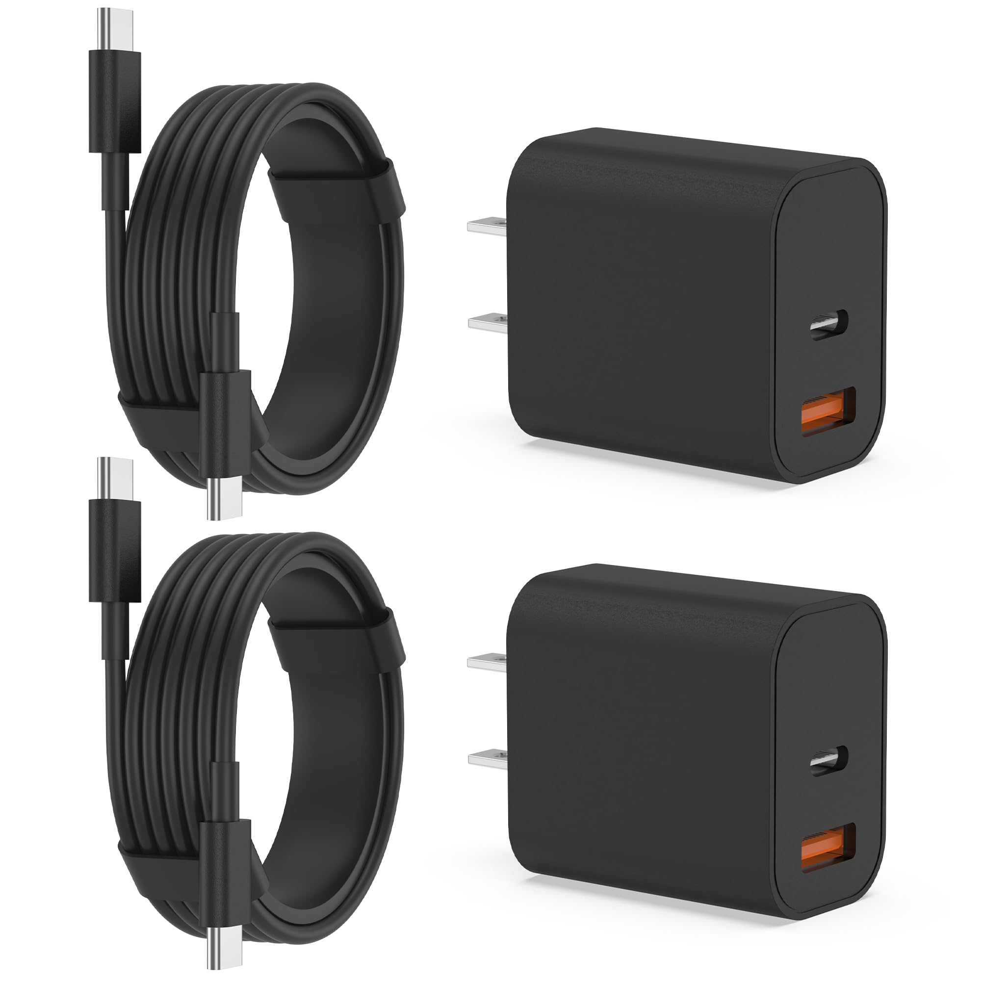 아이폰 17 16 15 충전기 고속 충전, 20W USB C 벽 충전기 블록, 1.8m(6피트) 타입 C to C 케이블 코드 애플 아이폰 17/17 프로/17 프로 맥스/17 에어/16/16 플러스/16 프로/16 프로 맥스/15 프로 맥스/아이패드 프로용 블랙