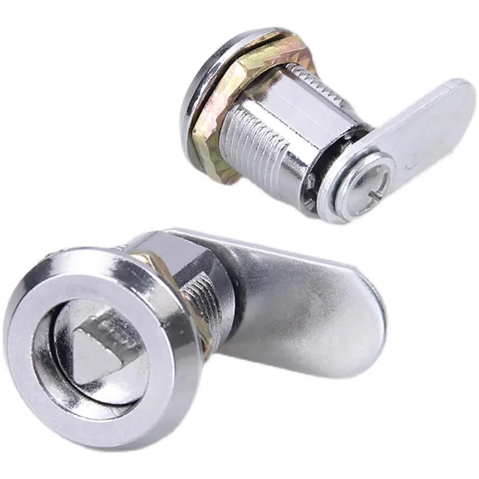MS705-16/20 Zinc Alloy Cabinet Locks with Key Lock for Office Desk Letter Box Cam Small Triangle 1Pcs(4Sets-16mm-with Key)