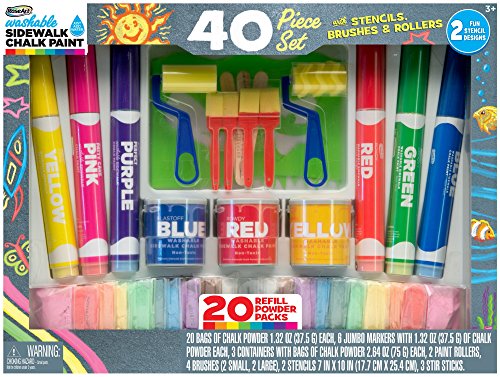 RoseArt Sidewalk Chalk Pencil Deluxe Set (40 Piece)
