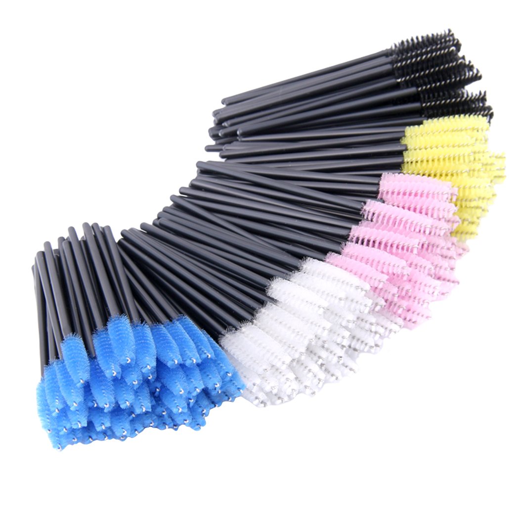 Xiaoyu 500PCS Multicolor Disposable Mascara Wands Eyelash Applicator Eyebrow Brush - Style A(500PCS)
