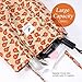 LHMTQVK Corduroy Tote Bags for Women, Large Capacity Corduroy Bag Reusable Grocery Shoulder Bag with Inner Pockets(Orange)