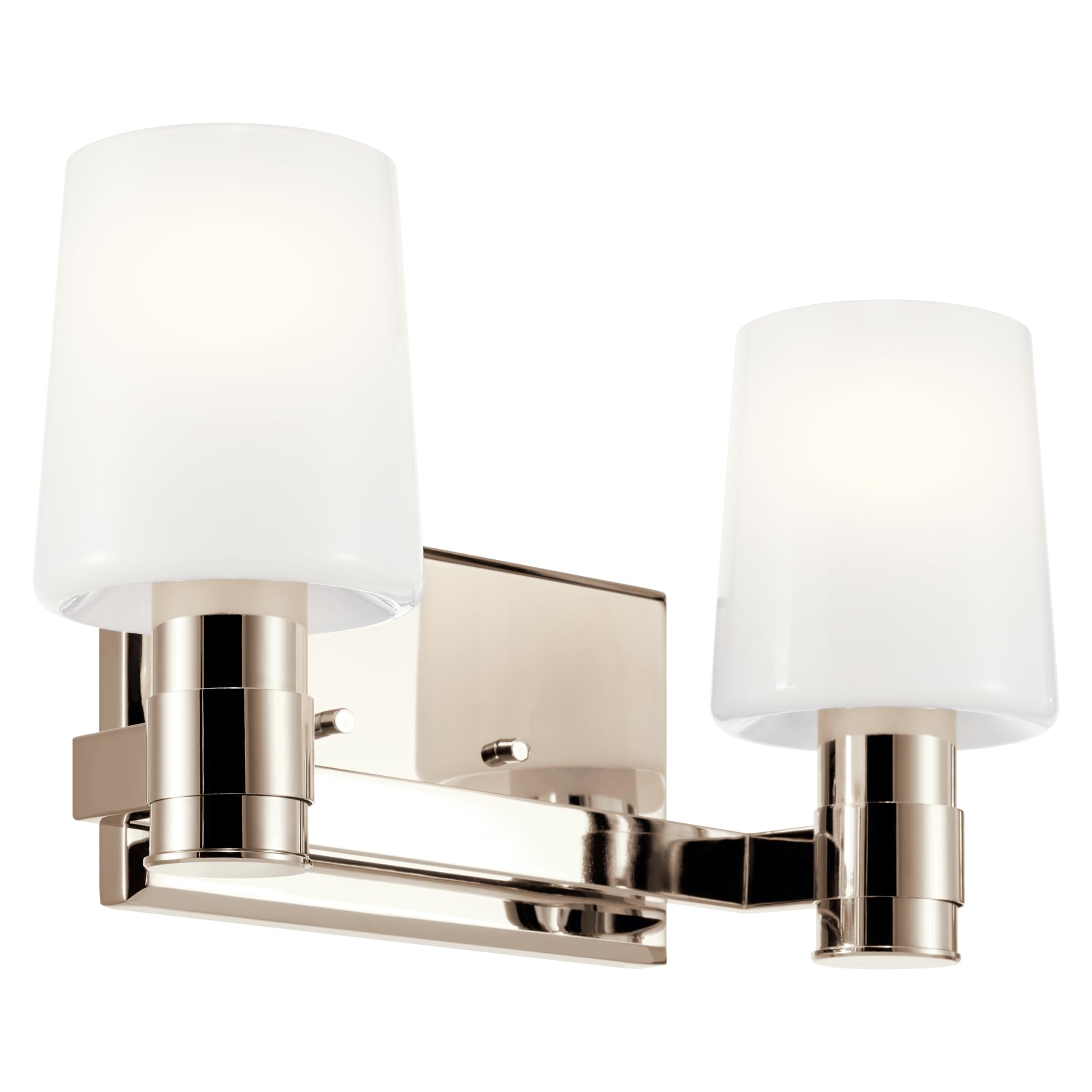 Kichler Adani 2-Light Bathroom Vanity Light, Polished Nickel