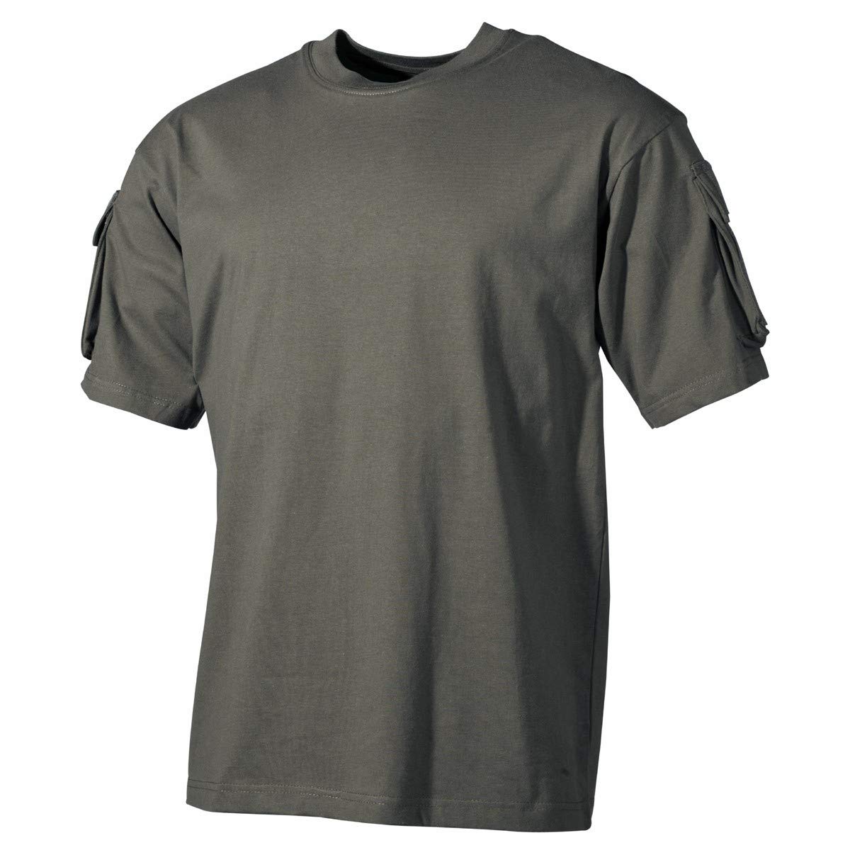 MFH Men's US Short Sleeved T-Shirt with Sleeve Pockets OD Green Size XXL