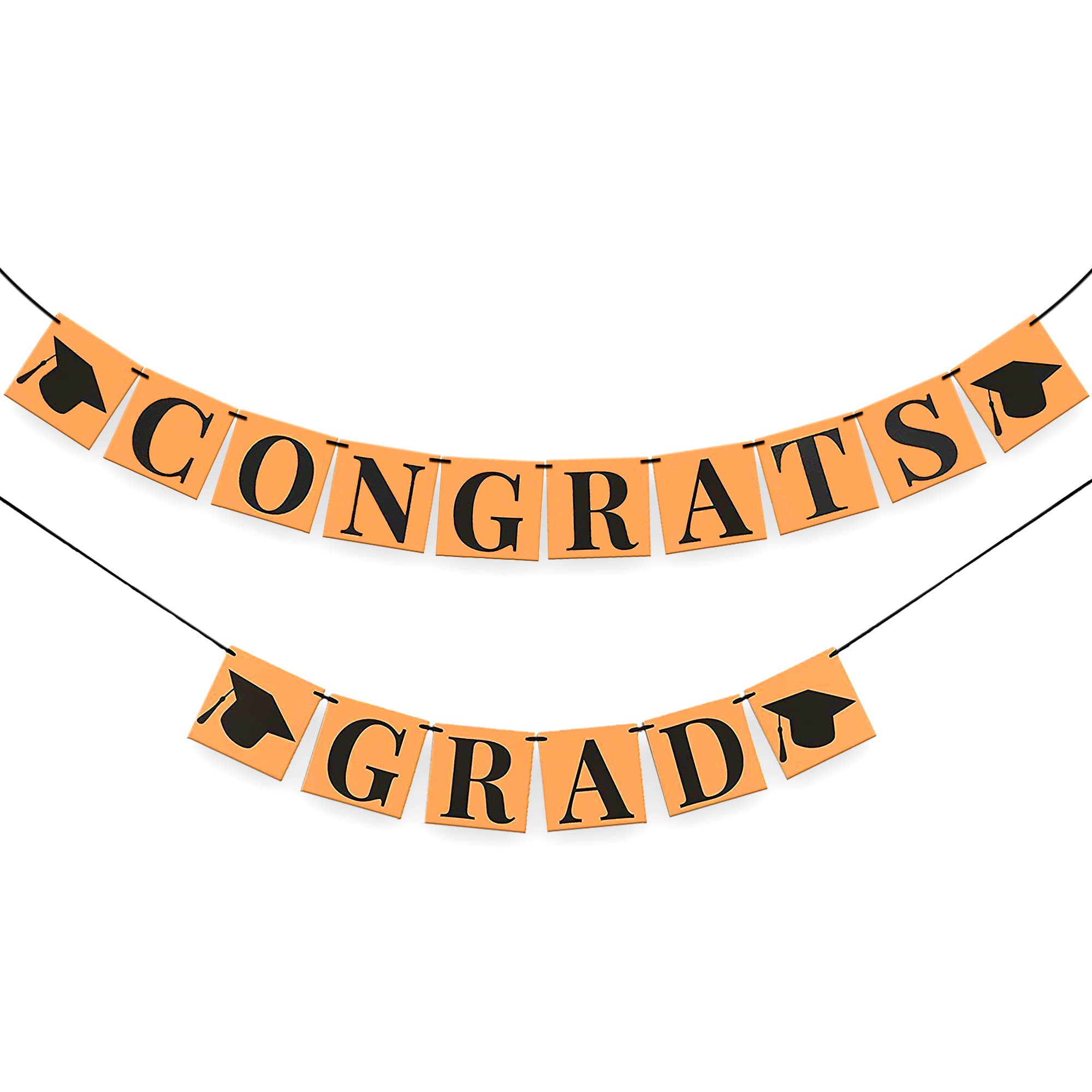 Photo 1 of Congrats Grad Banner 2023, Kraft - No DIY, Class of 2023 Graduation Banner | Congratulations Banner for College Graduation Decorations 2023 | Congrats Banner for Graduation Party Decorations 2023