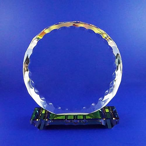 Miniatura 3 de Placa de cristal circular personalizable para regalar a una persona o a una empresa de negocios