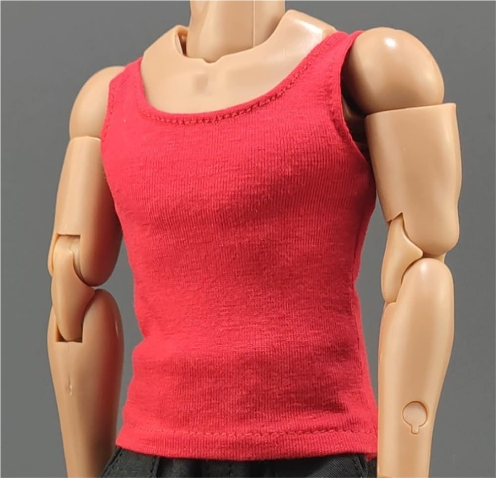 Vêtements de poupée 1/6 rouge : débardeur ample pour figurine soldat et mannequin 12 pouces