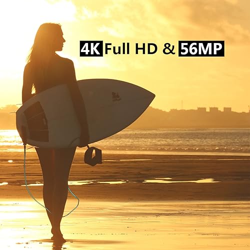 Miniatura 3 de Cámaras subacuáticas impermeables 4K30FPS 56MP Grabadora de video Full HD Selfie doble pantalla cámara digital submarina de 10 pies para esnórquel