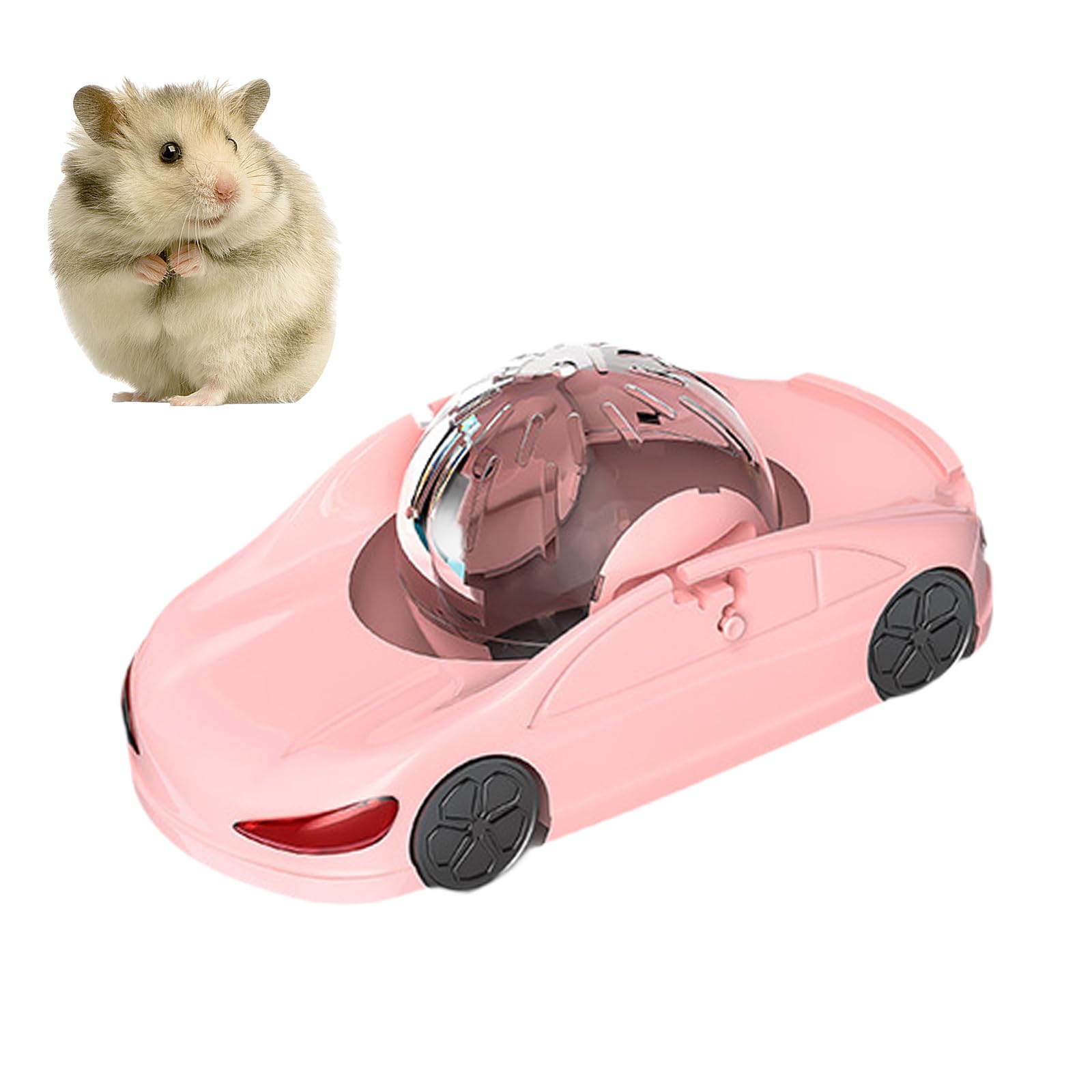 Hamster Ball Sports Car, Funny Exercise Wheels with Detachable Transparent Breathable Ball, 3 Play Modes