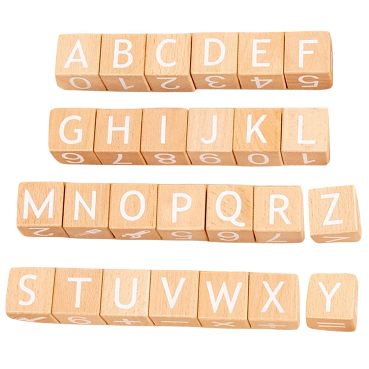 Toyvian 26Pcs Wooden Letter Building Blocks Educational Learning Toy for Kids Phonics and Spelling Classroom Use