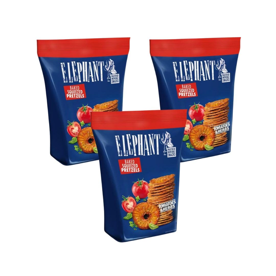 Elephant Baked Squeezed Pretzels Juego de tomates y hierbas mezcla gourmet