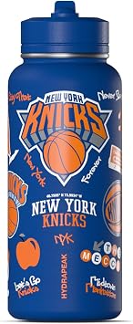 Hydrapeak NBA Officially Licensed New York Knicks 32oz Insulated Water Bottle, Celebrating the City of New York, Chug Lid & Handle | The Garden Inspired Sports Tumbler for Game Day & Travel Blue