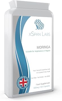 Moringa 500mg 120 Capsules - 100% High Strength Superfood