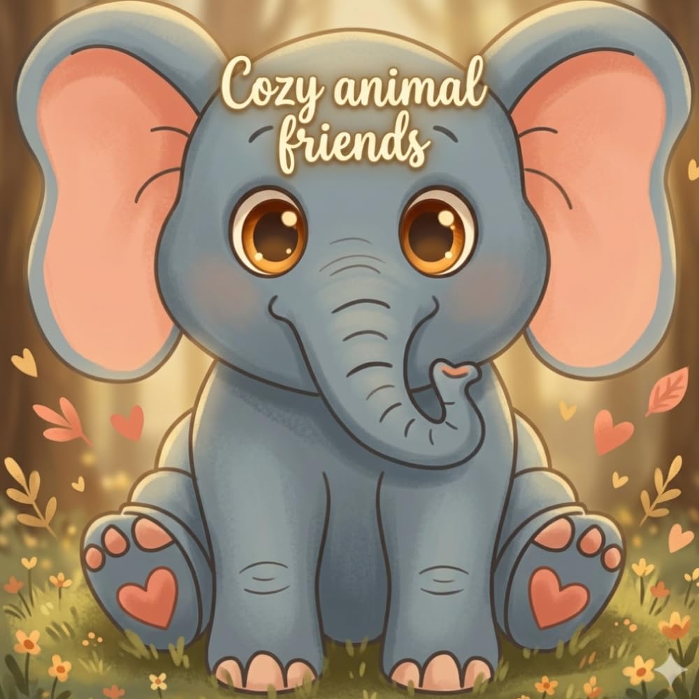 Cozy animal friends: Cute and Easy Animal Illustrations for Kids, Teens, and Adults