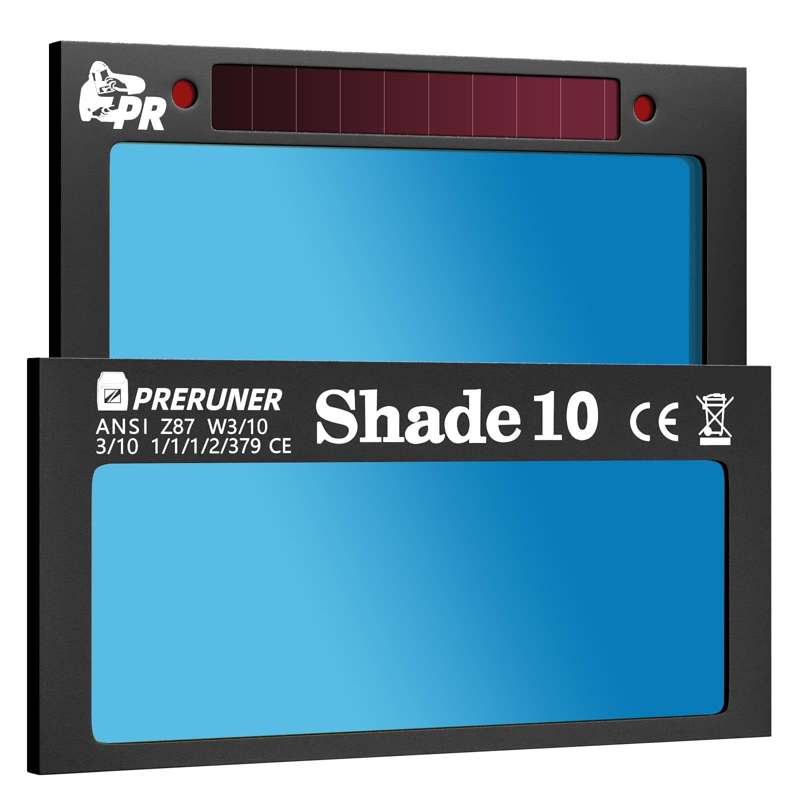 Core Series HD Shade 10 Auto Darkening Welding Lens 2"x4 1/4", Slim 0.2" True Color Welding Lens with Natural View for Pancake &amp; Sugar Scoop Welding Hoods