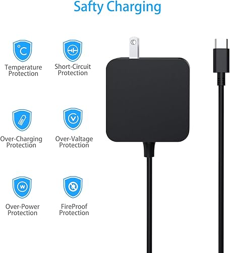 Miniatura 5 de Cargador rápido USB C de 45 W, cargador plegable tipo C PD 3.0 para Dell XPS, MacBook, Surface Go, iPhones, Sumsung Galaxy (no para