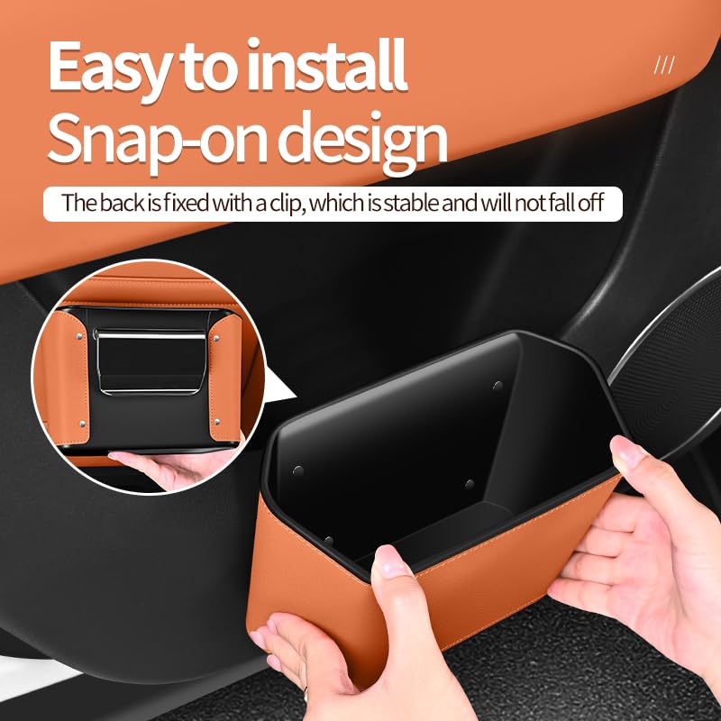 Car Trash Can Storage Pockets - 100% Leak-Proof Organizer,Car Seat Back and Door Hanging Storage,Two Levels Above and Below (black1)