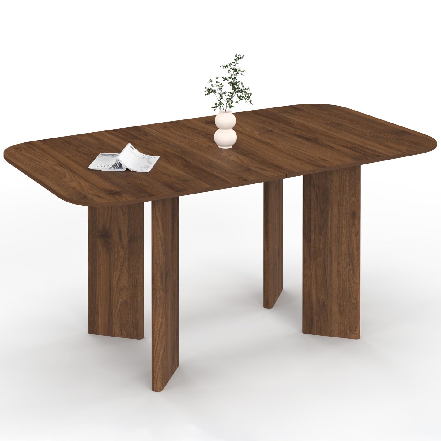 IDMarket - Table à Manger Extensible rectangulaire Arrondie Capucine