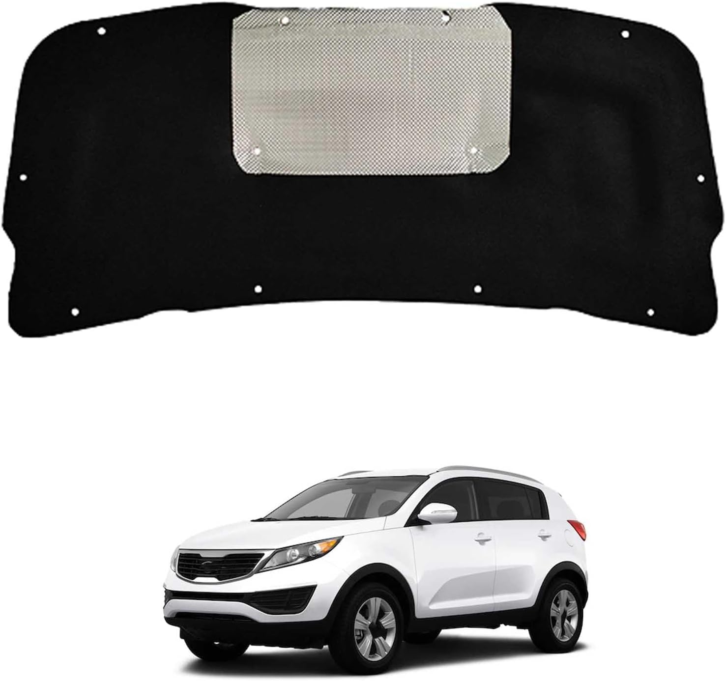 Liufangfc Normal Bonnet Insulation Mat 10Mm For Jeep Cherokee Kl 2019-2020 Oe: 68306860Aa – Fireproof Engine Sound Deadening & Heat Shield Acoustic Liner With Clips