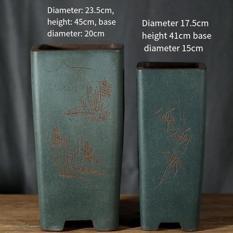 Zewnętrzne wewnętrzne doniczki ogrodowe fioletowa glina storczyk doniczka duża ceramiczna wysoka doniczka doniczki na kwiaty z otworami drenażowymi